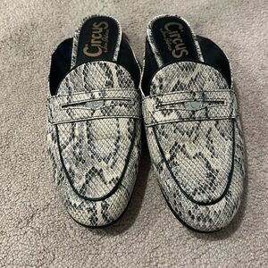 Circus by Sam Edelman snakeskin mules